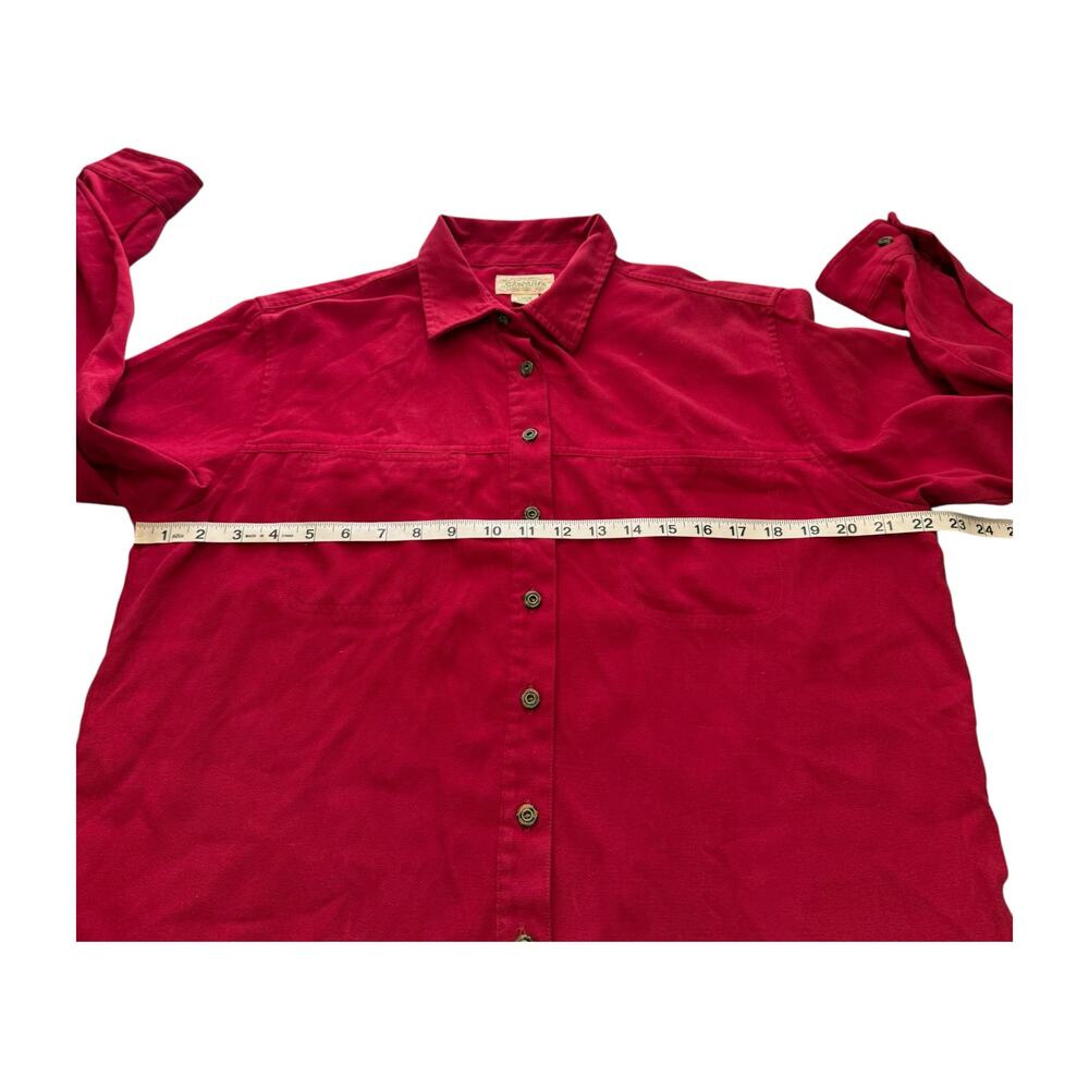 Authentic St. John's Bay Women's Red Long Sleeve Blouse Size Large - Picture 4 of 6